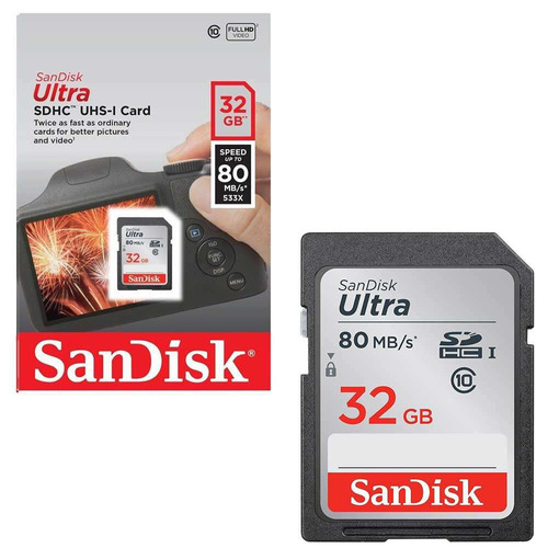 Memoria Sandisk Ultra 80mb/s Clase 10 32gb