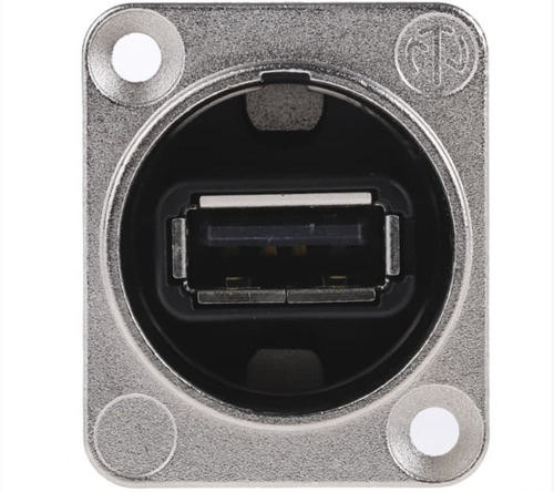 Imagem 4 de 4 de Conector Usb A Femea De Painel Nausb-w Neutrik Original