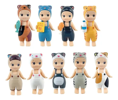 Kit C/3 Bonequinha Sonny Angels Mini Figura Series Cat Life