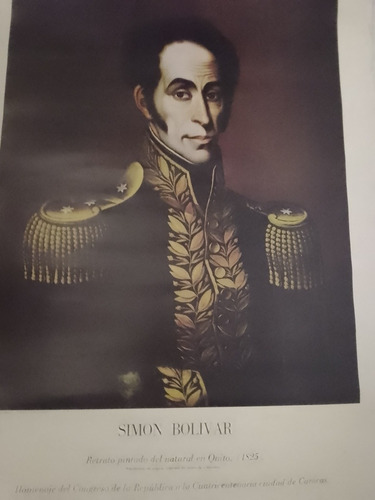 Simón Bolívar Del Retrato Pintado Al Natural 1825 (Usado)