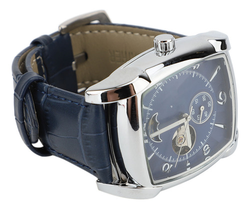 Reloj Mecánico Skeleton Para Hombre, Automático, Con Fase Lu