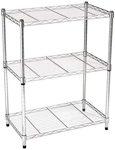 Unidad De Estanteria 3 Estantes Amazonbasics Chrome