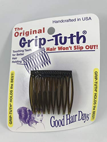 Good Hair Days Grip Tuth Hair Combs 40073 Juego De 2, Concha
