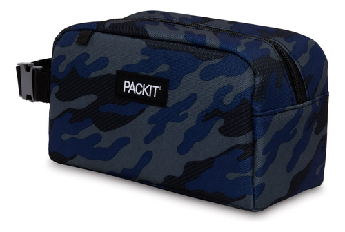 Caja De Bocadillos Reutilizable Congelable Camuflaje Azul