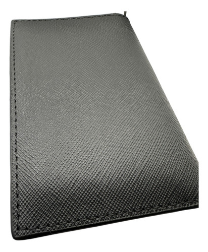 Michael Kors Tarjetero Billeter Original Nuevo Plata Cartera Negro Liso