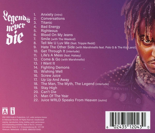 Cd Juice Wrld Legends Never Die