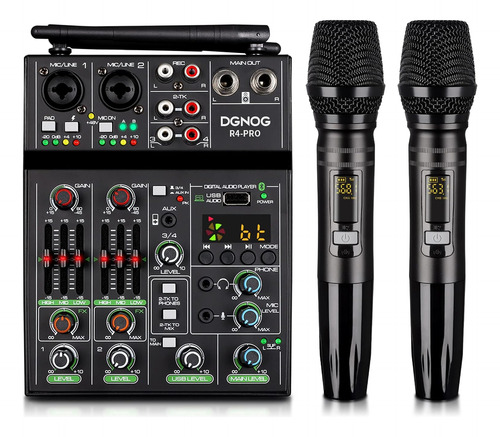 Mezclador De Audio Profesional, Mezclador De Sonido De 4 Can