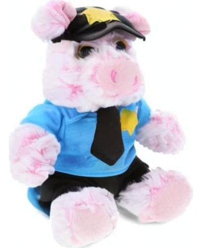 Dollibu Cerdo Policía Peluche 22.86 Cm Suave Uniforme