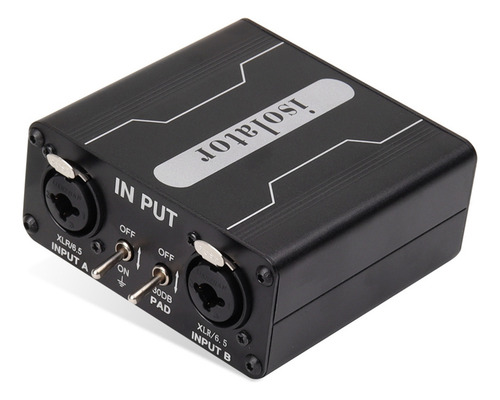Isolador De Áudio Gx200 Mixer De Dois Canais 6.5 Xlr Audio I