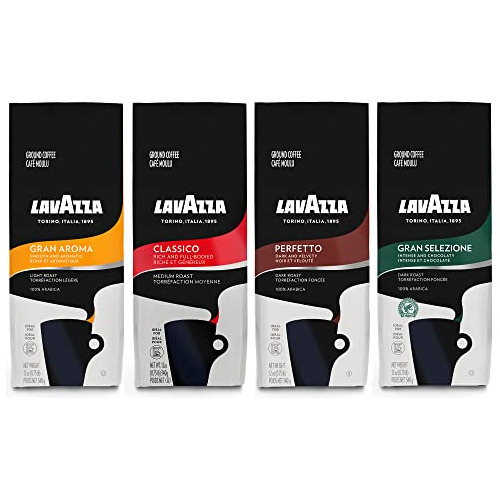 Lavazza Clásico, Aroma, Selección Y Perfetto 4 Pack Molido