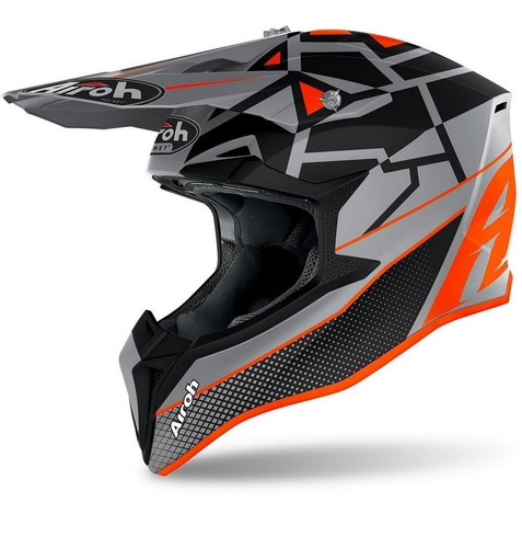 Casco Airoh Niños Cross Wraap Youth  Mood Orange Matt