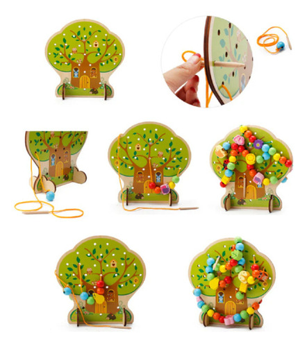 Juego De Rompecabezas De Madera Con Forma De Árbol