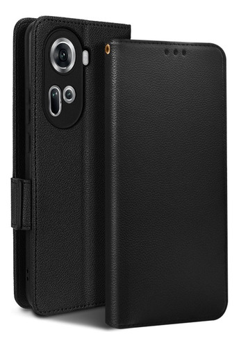 For Oppo Reno11 5g Litchi Pu Wallet Card Slot Stand Case