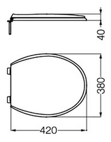 Imagen 2 de 3 de Tapa Inodoro Ferrum Andina Asiento Polipropileno Blanco Tsp