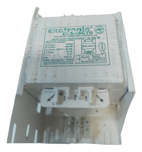 Balasto Interior Exatronic Mercurio Halogenado 400w