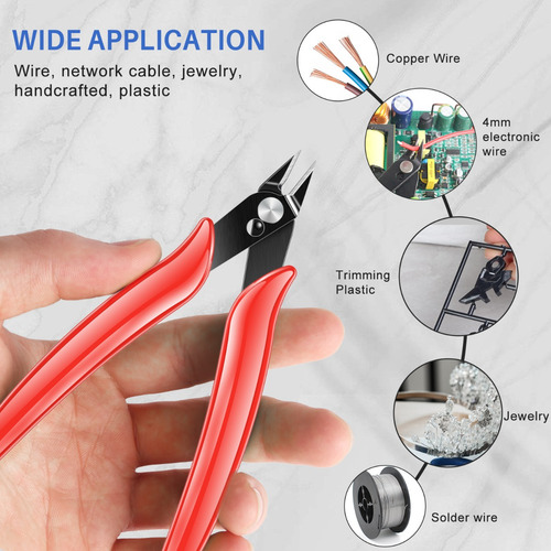 Pinza De Micro Corte Alicate De Electricista Cable Plato