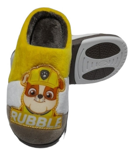 Babuchas Pant. Paw Patrol Sueco ( Rubble) Patrulla Canina 