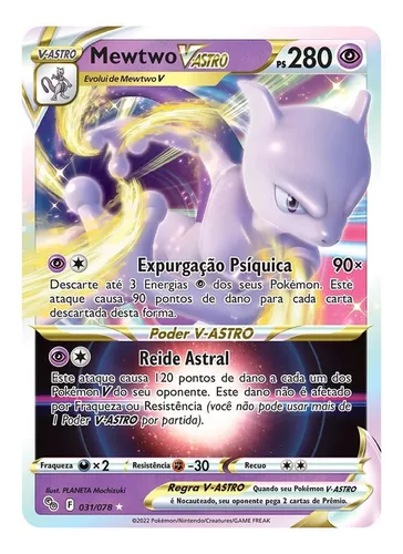 Carta Pokémon - Mewtwo-V 72/78 - Pokémon Go - Copag Escala Miniaturas by  Mão na Roda 4x4