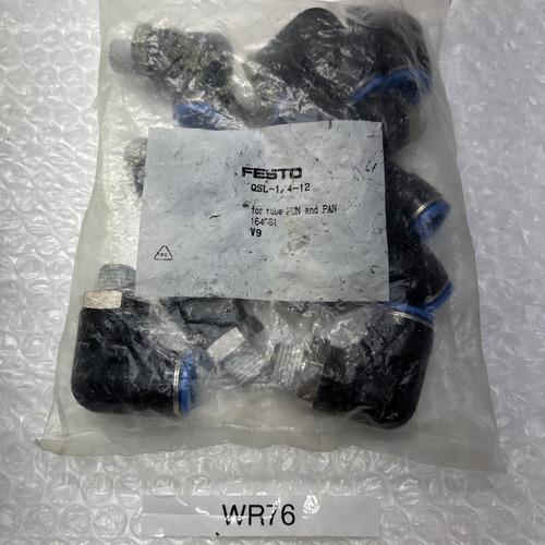 **bag Of 10 Festo Qsl-1/4-12 164981 Push In Pneumati Jjg