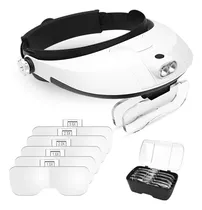 Comprar 2 Led Diadema Auricular Cabeza Lámpara Joyero Luz Lupa Lupa 