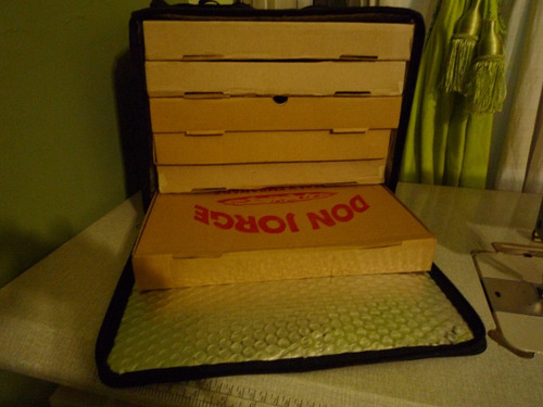 Bolso Termico Delivery De 6 Cajas Con Cierre -mercadoenvios