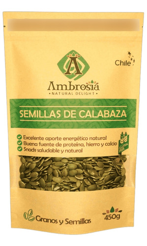 Ambrosia Semillas De Calabaza Sin Gluten 450 G