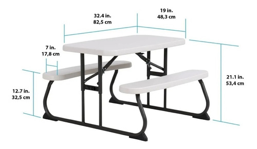 Mesa Con Bancas Plegable Para Niños Lifetime Interior O Ext1