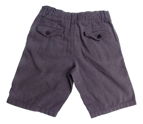Bermuda Para Niño 8 Años Micros Gris Short Algodón Poliéster