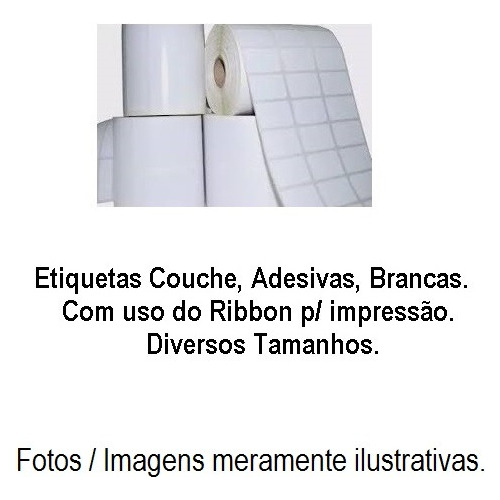 Etiquetas Adesivas Couche, 3 Rls. P/ Zebra, Argox, Elgin E O