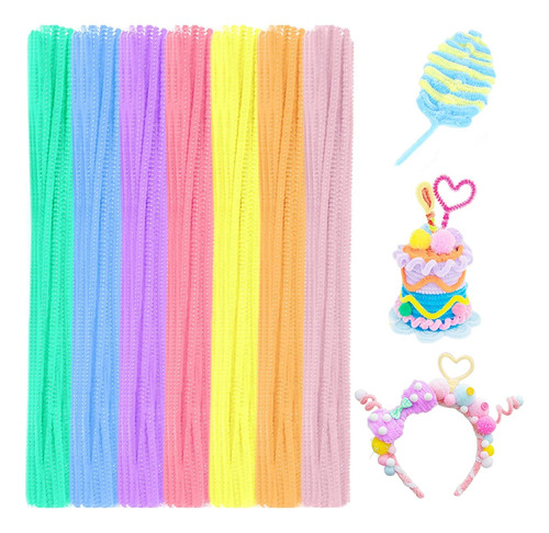 Limpiapipas Anvin, 100 Unidades, 7 Colores, Tallos De Chenil