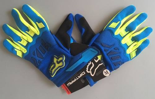Guantes Para Moto Fox Dirtpaw Azul Y Amarillo M