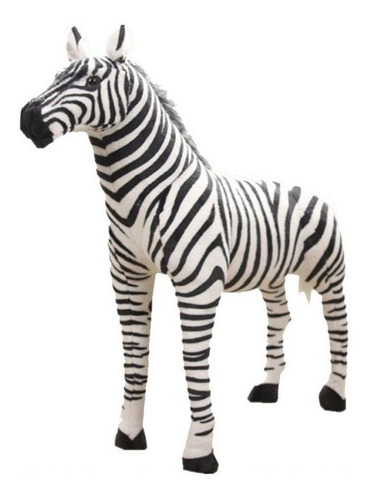 Zebra Realística Do Descanso Animal Enchido Macio Do Luxuoso