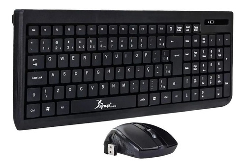 Teclado + Mouse Slim Sem Fio Wireless 2.4ghz  Tv - Pc