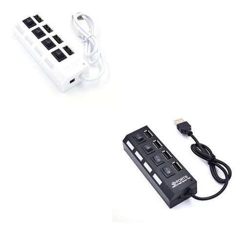 Comutador Independente Usb Hub 2.0 4 Portas Hub Um Para Quat
