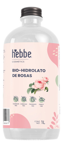 Agua De Rosas Sin Colorantes Tónico Facial (hidrolato) 1 L