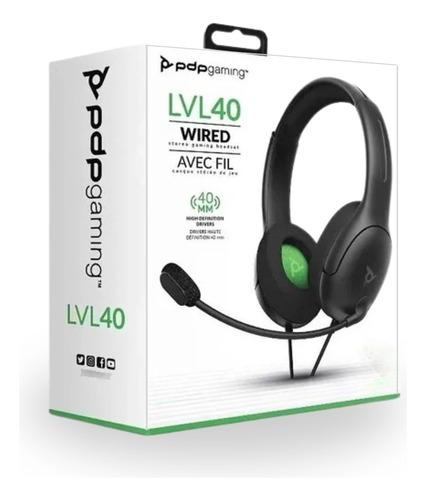 Audífonos Gamer Alámbricos Con Micrófono Pdp Para Xbox One Negro
