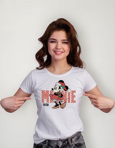 Playera Dama Navidad Dn Minnie Mouse P76