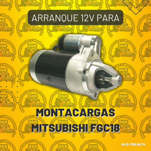 Arranque 12v Para Montacargas Mitsubishi Fgc18