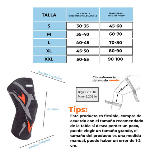 Par Rodillera Deportiva Compresión Protección Maxfit / Hx946