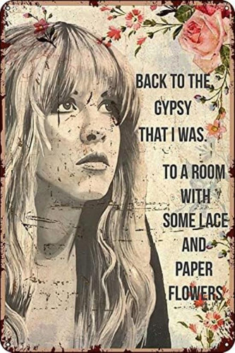 Stevie Nicks To A Room With Some Lace And Paper Flowers Vint