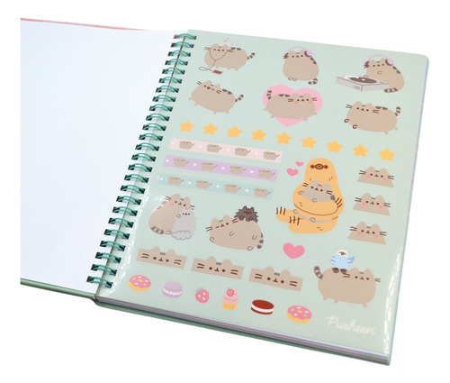 Agenda Pusheen Escolar Danpex Con Stickers 2025-2026 Azul Claro Globos 2025