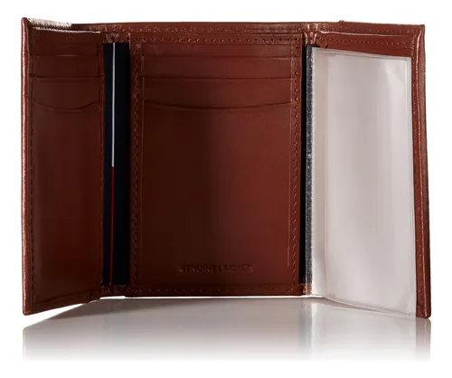 Billetera Tommy Hilfiger De Piel Triple Para Hombre En Color