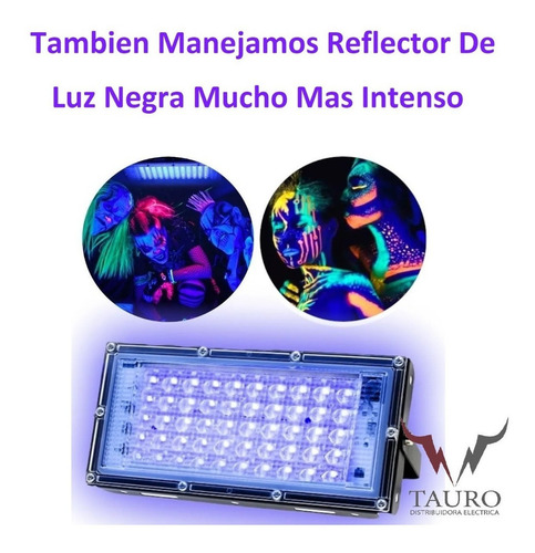 Foco Led Luz Negra 15 W Super Uv Fiestas Neón Efectos 10 Pz