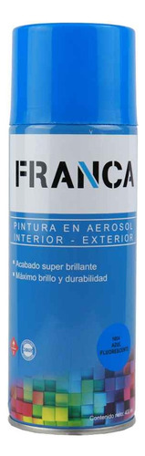 Esmalte Aerosol Fluorecente 400ml Franca Color Azul