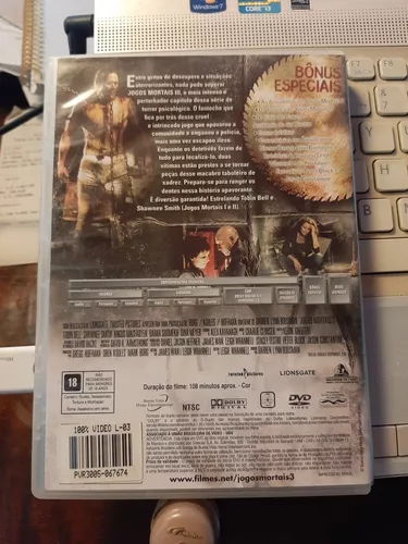 Dvd Original Jogos Mortais 3 - Que Os Jogos Recomecem