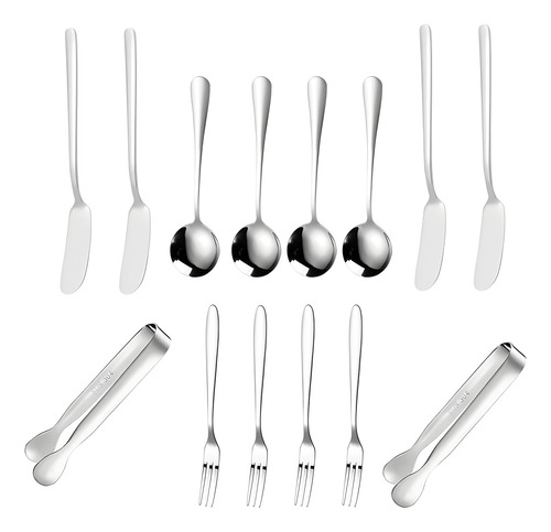Juego De 14 Cuchillos Esparcidores De Queso Acero Inoxidable