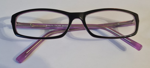 Armazón Lentes Gianni Po Negro Y Violeta Impecable