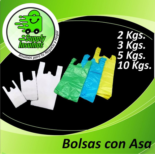 Bolsas Plásticas Con Asa 5 Kgs.