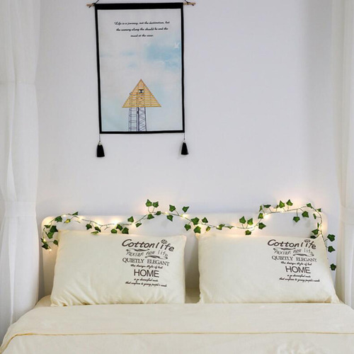 Guirnalda De Hiedra Falsa Con Hojas De Ratán Para Decoración
