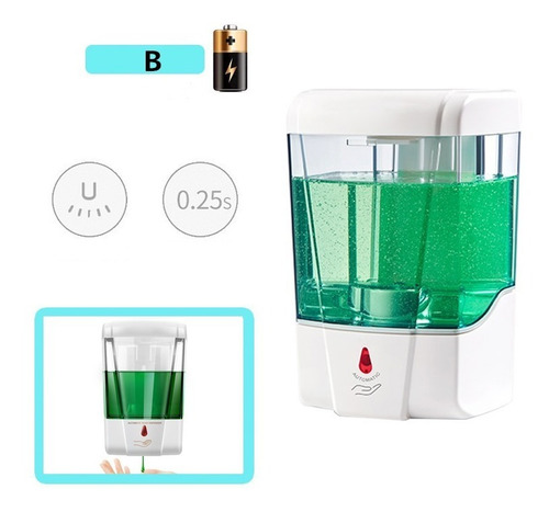 Imagen 3 de 10 de Dispensador Automático Jabón Gel Alcohol Hospital Colegio Of